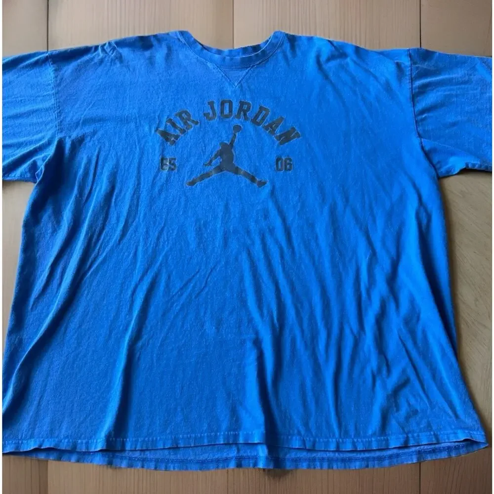 Vintage Air Jordan 3XL T-Shirt Jumpman Light Blue Oversized 2006 Y2K Nike